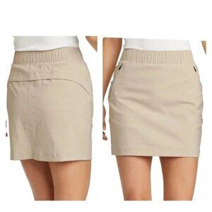 Eddie Bauer Rainers Beige Elastic Waist Skort Pockets PickleballTennis Size 16
